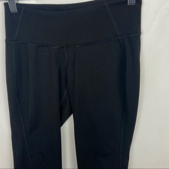 Old Navy Black Power Press Crop Leggings Small Compression Stretch Sweat Wicking - Picture 9 of 15
